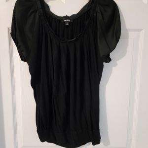 Express,puff silk sleeves,black,size M